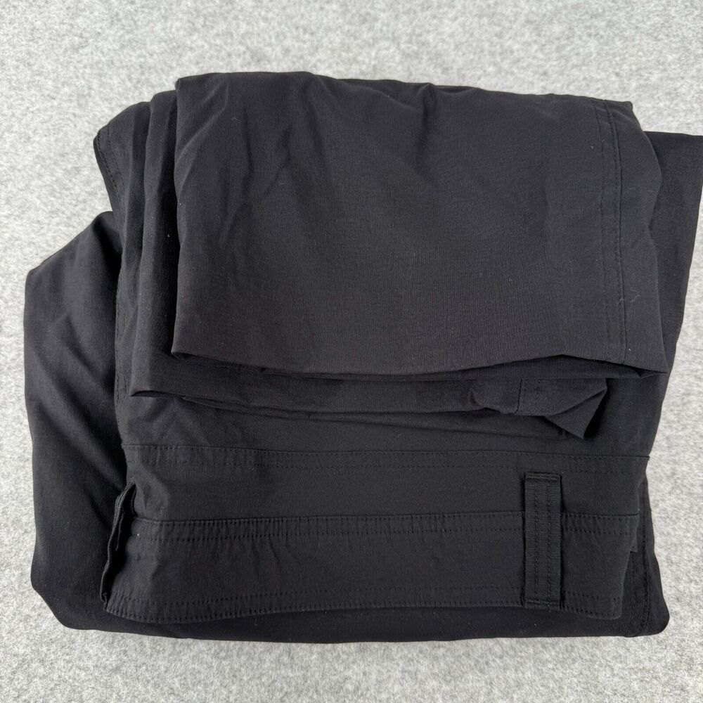 Eddie Bauer Pants Mens 40x31 Black Tech Fleece Lined 2way Stretch Outdoor Hiking - Picture 4 of 9